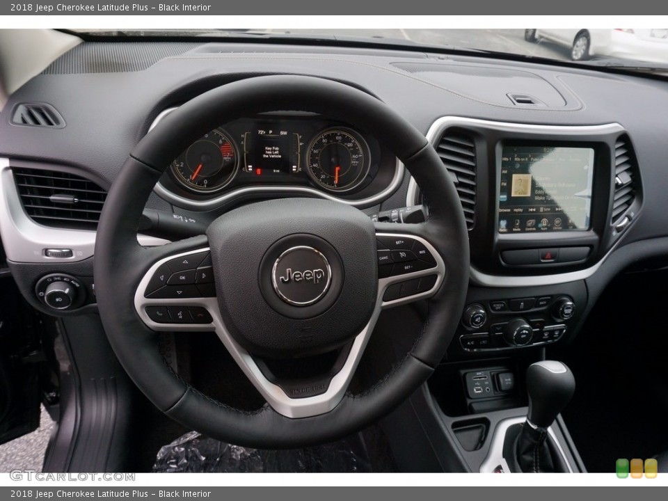 Black Interior Steering Wheel for the 2018 Jeep Cherokee Latitude Plus #122514911