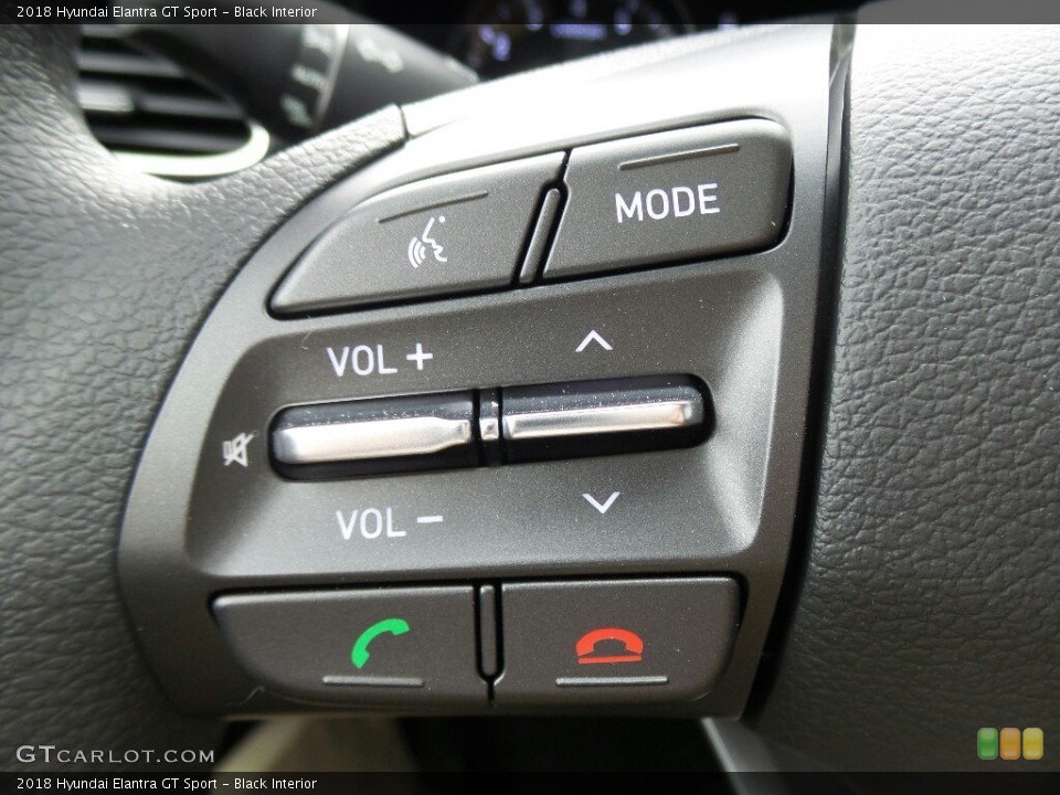 Black Interior Controls for the 2018 Hyundai Elantra GT Sport #122516024