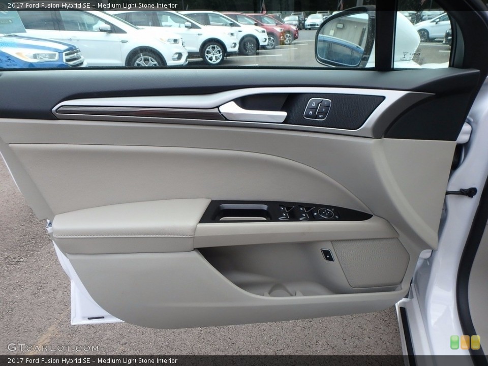 Medium Light Stone Interior Door Panel for the 2017 Ford Fusion Hybrid SE #122518538