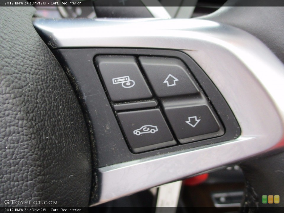 Coral Red Interior Controls for the 2012 BMW Z4 sDrive28i #122524174