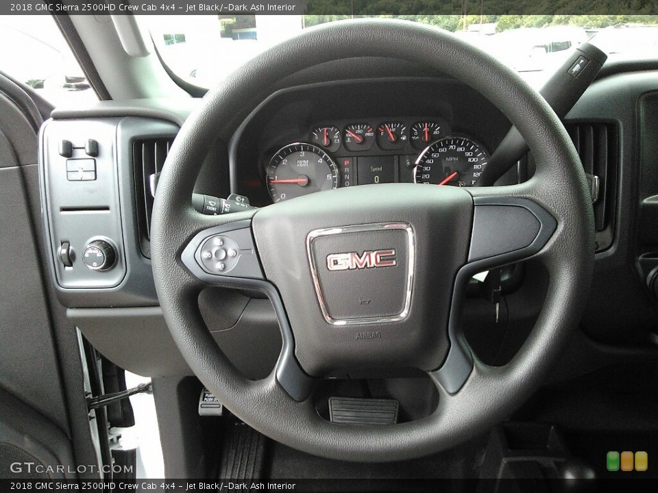 Jet Black/­Dark Ash Interior Steering Wheel for the 2018 GMC Sierra 2500HD Crew Cab 4x4 #122526610