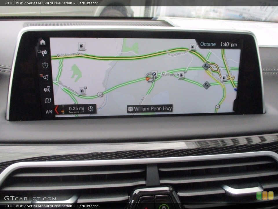 Black Interior Navigation for the 2018 BMW 7 Series M760i xDrive Sedan #122526682