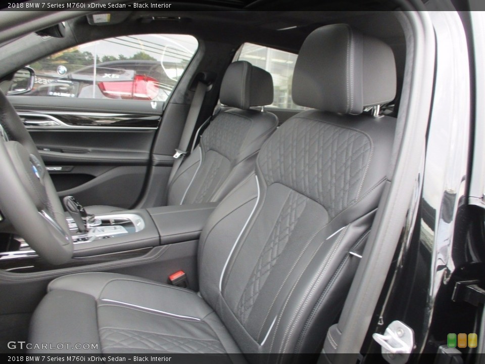 Black Interior Front Seat for the 2018 BMW 7 Series M760i xDrive Sedan #122526757