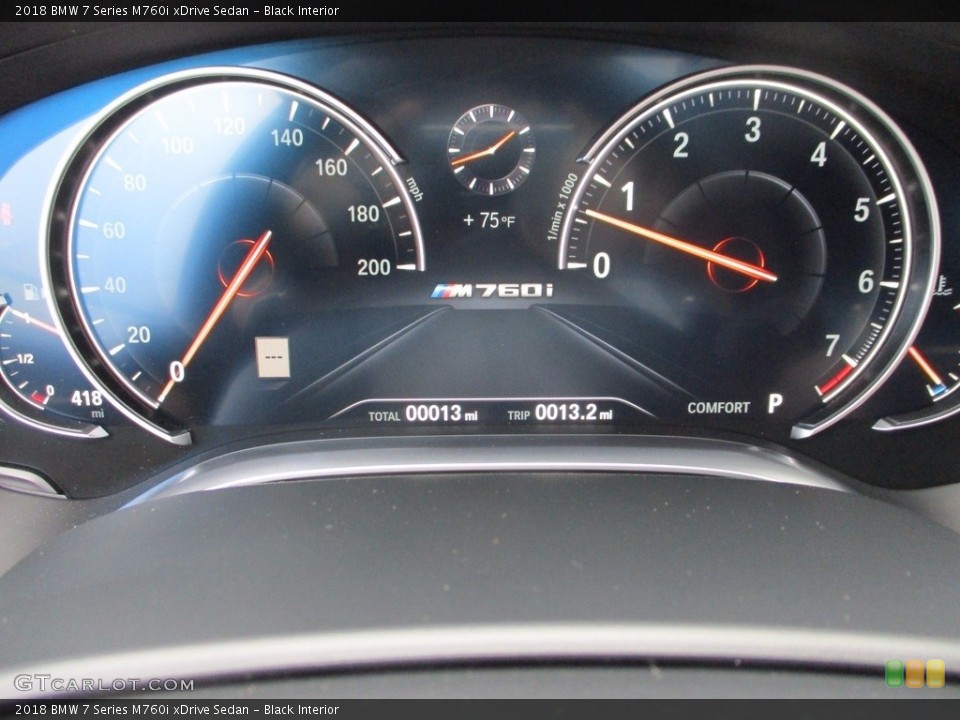 Black Interior Gauges for the 2018 BMW 7 Series M760i xDrive Sedan #122526952
