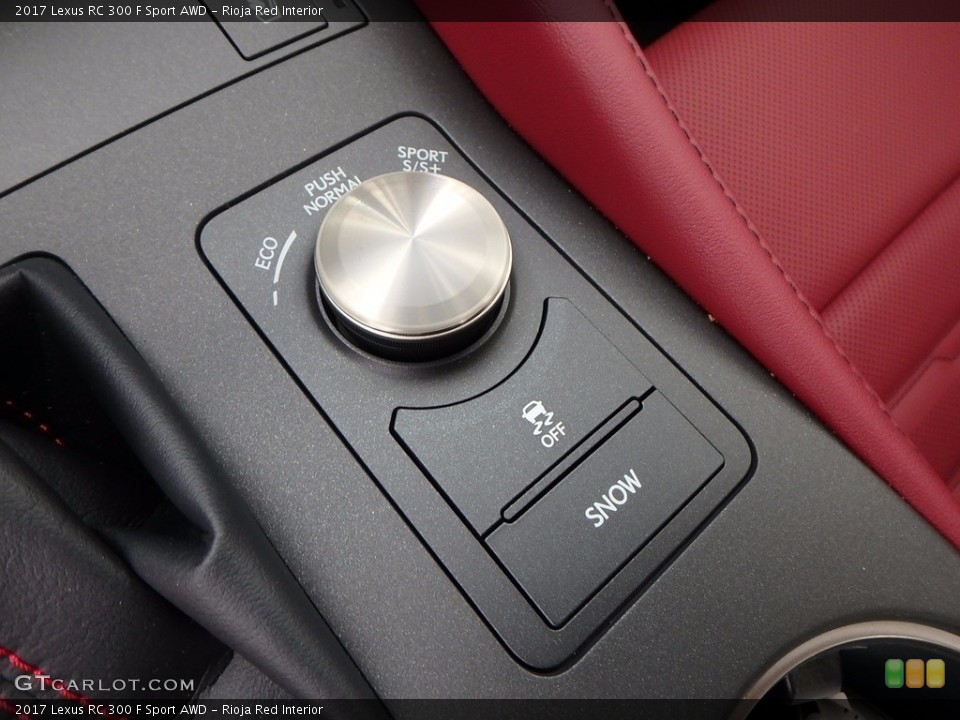 Rioja Red Interior Controls for the 2017 Lexus RC 300 F Sport AWD #122534356