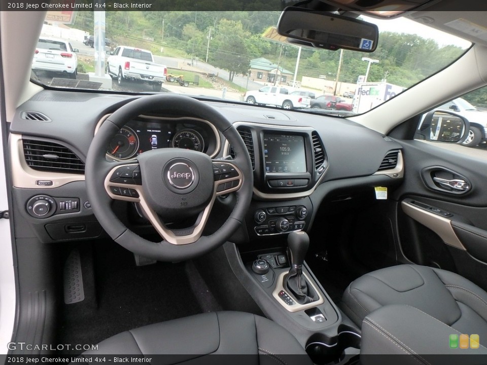 Black Interior Photo for the 2018 Jeep Cherokee Limited 4x4 #122542491