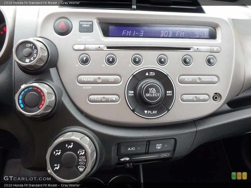 Gray Interior Controls for the 2010 Honda Fit  #122553258