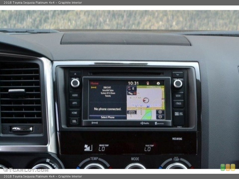 Graphite Interior Navigation for the 2018 Toyota Sequoia Platinum 4x4 #122553723