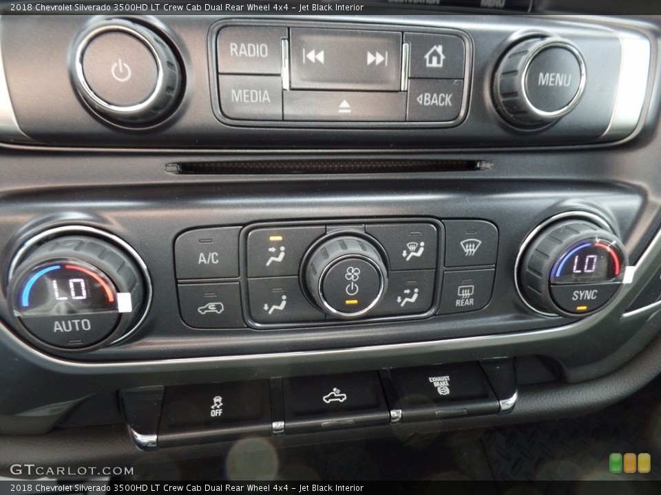Jet Black Interior Controls for the 2018 Chevrolet Silverado 3500HD LT Crew Cab Dual Rear Wheel 4x4 #122557908