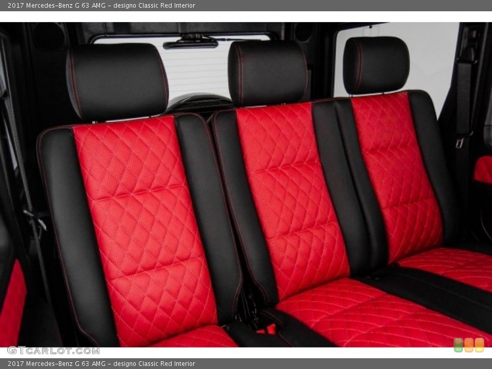 designo Classic Red Interior Rear Seat for the 2017 Mercedes-Benz G 63 AMG #122571248
