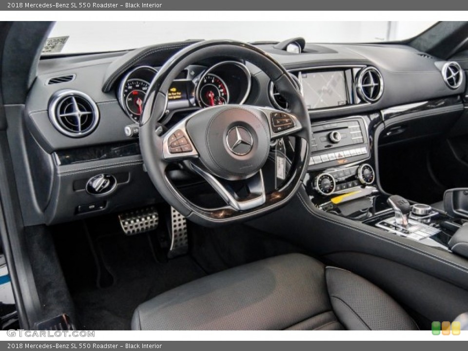 Black Interior Dashboard for the 2018 Mercedes-Benz SL 550 Roadster #122571719