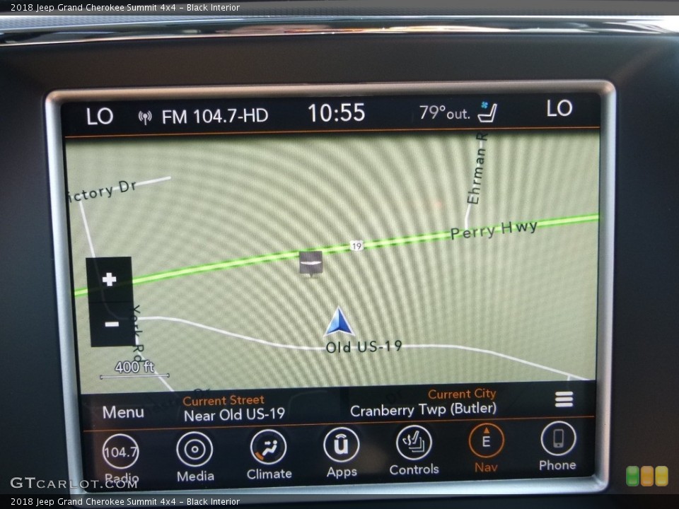 Black Interior Navigation for the 2018 Jeep Grand Cherokee Summit 4x4 #122581200