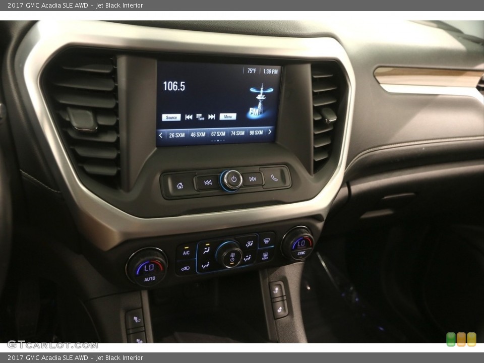 Jet Black Interior Controls for the 2017 GMC Acadia SLE AWD #122584588