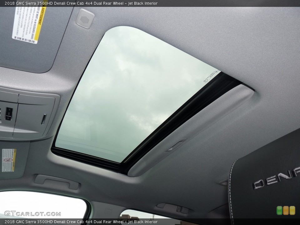 Jet Black Interior Sunroof for the 2018 GMC Sierra 3500HD Denali Crew Cab 4x4 Dual Rear Wheel #122590371