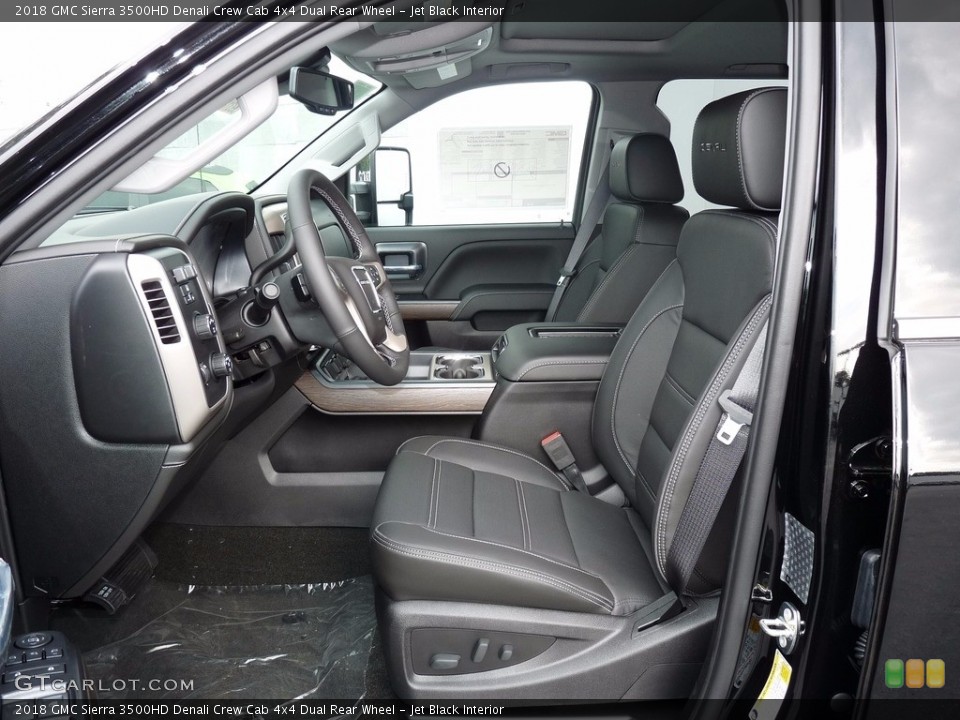 Jet Black Interior Photo for the 2018 GMC Sierra 3500HD Denali Crew Cab 4x4 Dual Rear Wheel #122590402
