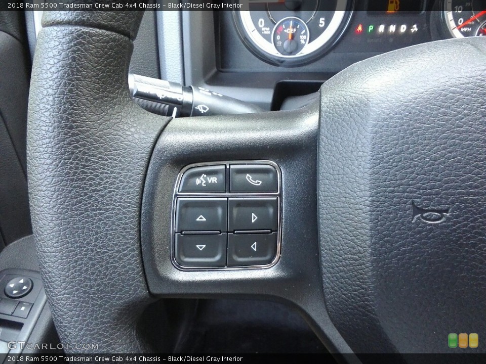 Black/Diesel Gray Interior Controls for the 2018 Ram 5500 Tradesman Crew Cab 4x4 Chassis #122592121