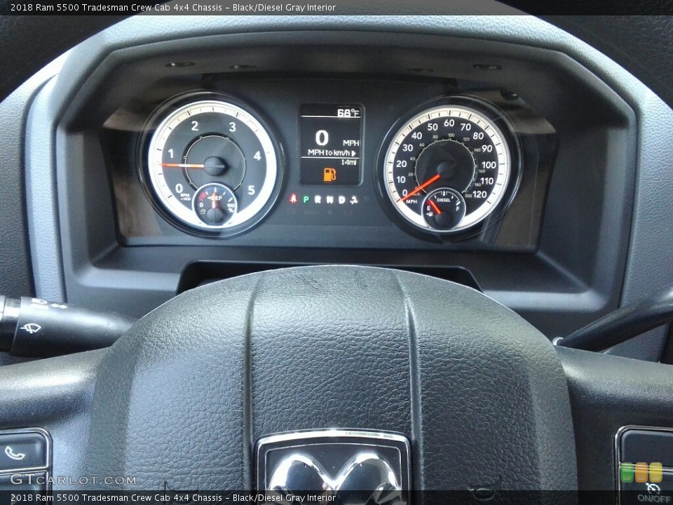 Black/Diesel Gray Interior Gauges for the 2018 Ram 5500 Tradesman Crew Cab 4x4 Chassis #122592190
