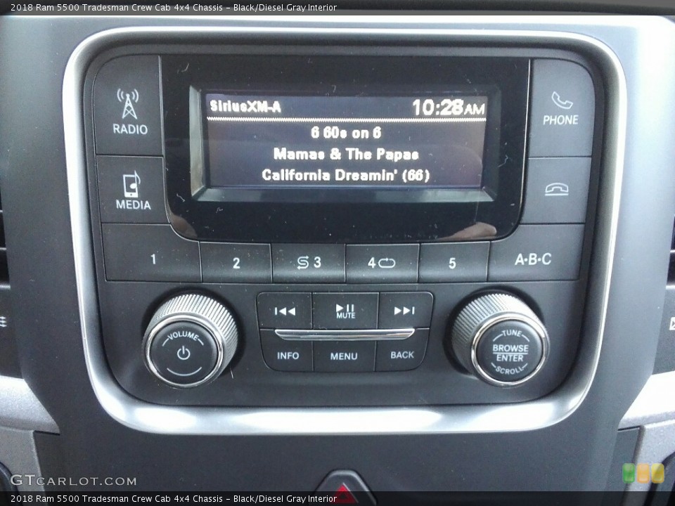 Black/Diesel Gray Interior Controls for the 2018 Ram 5500 Tradesman Crew Cab 4x4 Chassis #122592223