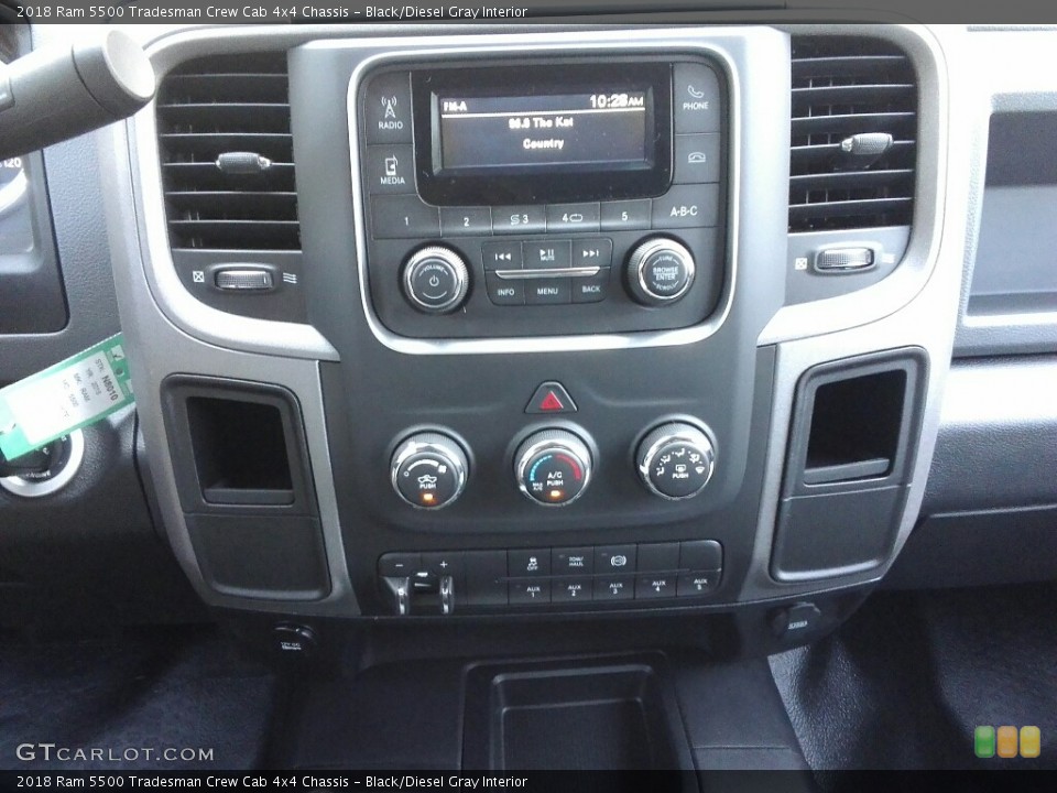 Black/Diesel Gray Interior Controls for the 2018 Ram 5500 Tradesman Crew Cab 4x4 Chassis #122592283
