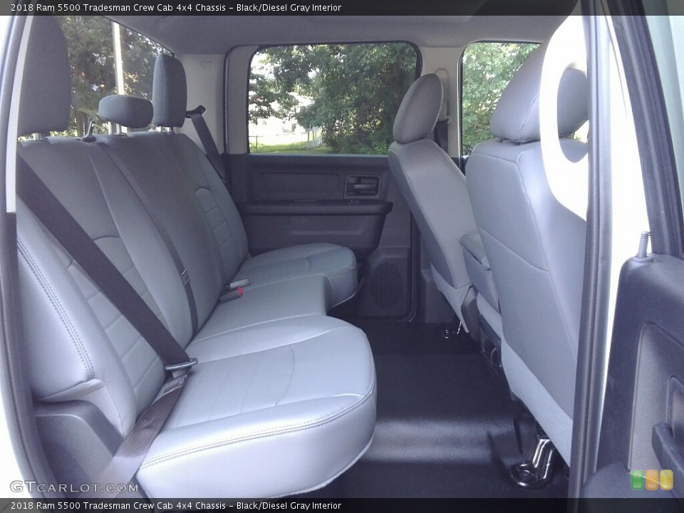 Black/Diesel Gray Interior Rear Seat for the 2018 Ram 5500 Tradesman Crew Cab 4x4 Chassis #122592457