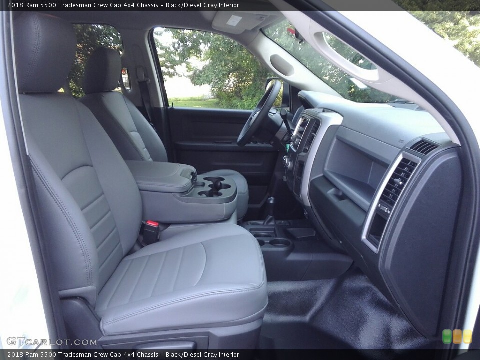 Black/Diesel Gray Interior Front Seat for the 2018 Ram 5500 Tradesman Crew Cab 4x4 Chassis #122592491