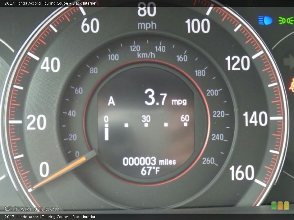 Black Interior Gauges for the 2017 Honda Accord Touring Coupe #122593009