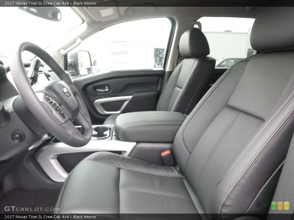 Black Interior Front Seat for the 2017 Nissan Titan SL Crew Cab 4x4 #122599876