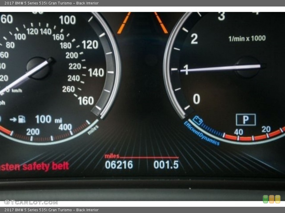 Black Interior Gauges for the 2017 BMW 5 Series 535i Gran Turismo #122602067