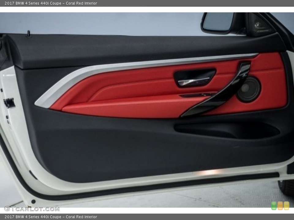 Coral Red Interior Door Panel for the 2017 BMW 4 Series 440i Coupe #122619119
