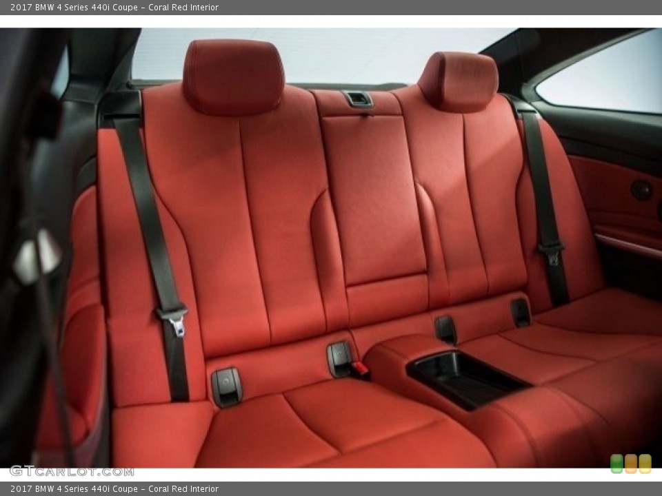 Coral Red Interior Rear Seat for the 2017 BMW 4 Series 440i Coupe #122619206