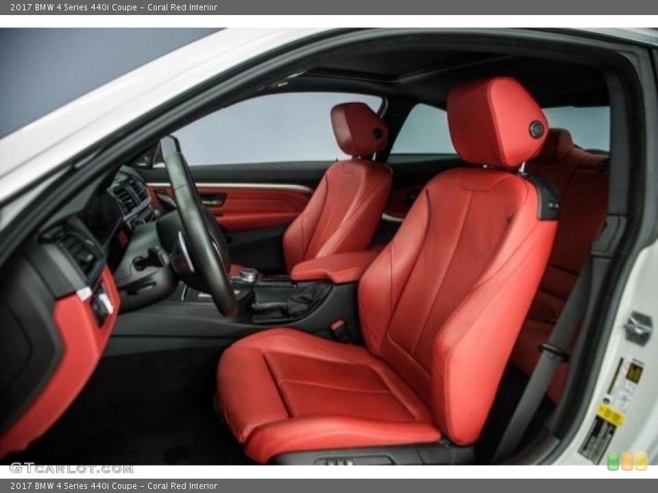 Coral Red Interior Prime Interior for the 2017 BMW 4 Series 440i Coupe #122619224