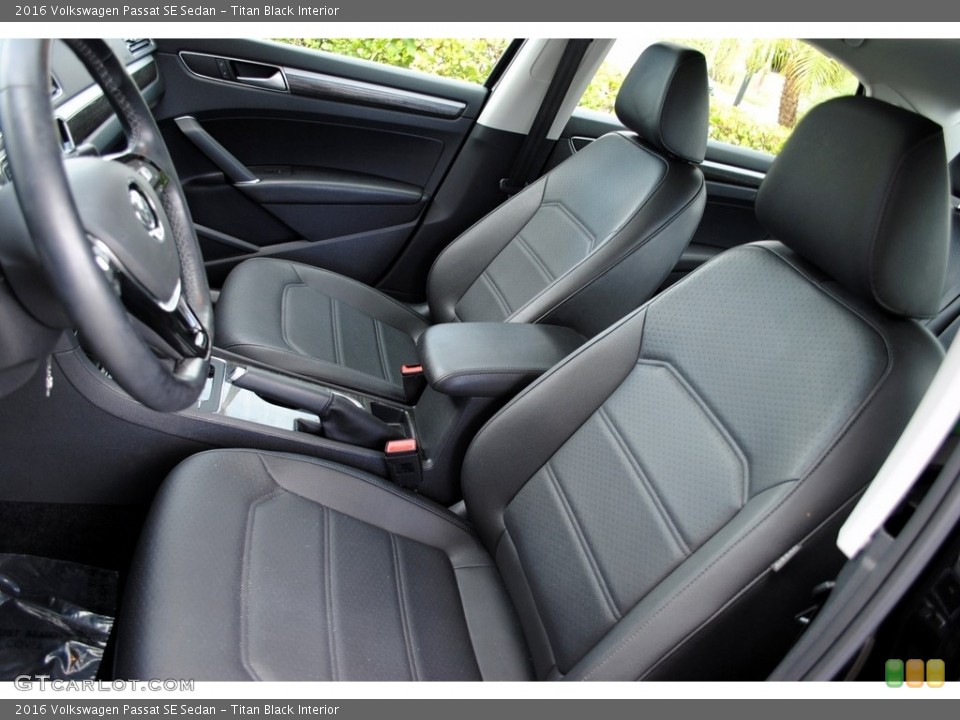 Titan Black Interior Front Seat for the 2016 Volkswagen Passat SE Sedan #122619230