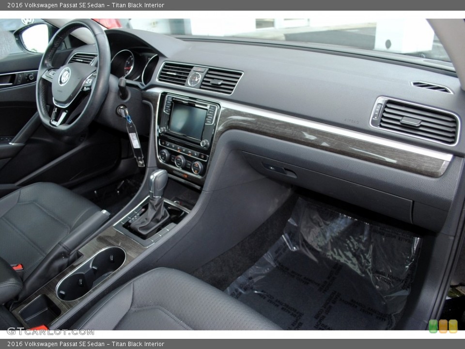 Titan Black Interior Dashboard for the 2016 Volkswagen Passat SE Sedan #122619290