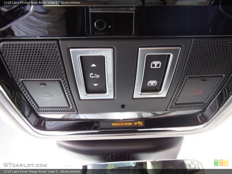 Ebony Interior Controls for the 2018 Land Rover Range Rover Velar S #122620283
