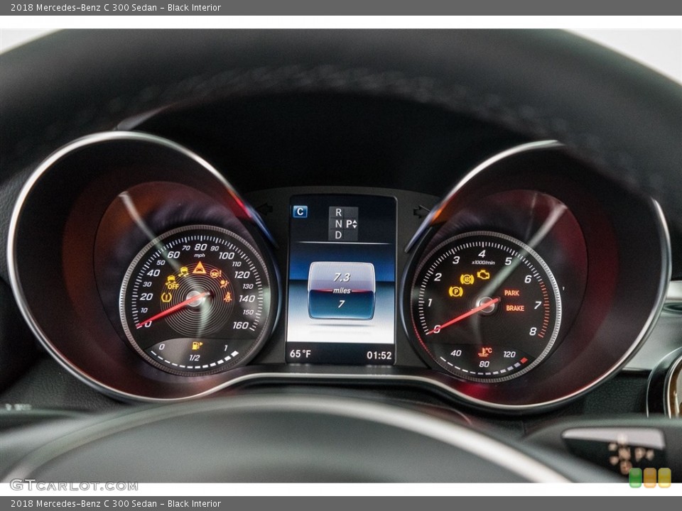 Black Interior Gauges for the 2018 Mercedes-Benz C 300 Sedan #122627164