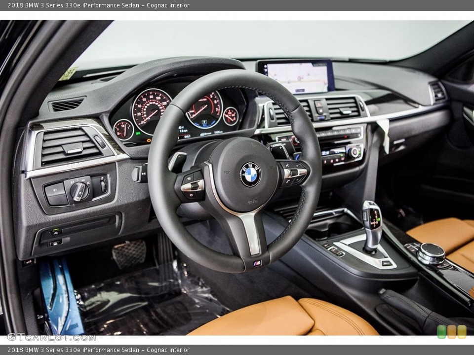 Cognac Interior Dashboard for the 2018 BMW 3 Series 330e iPerformance Sedan #122633650
