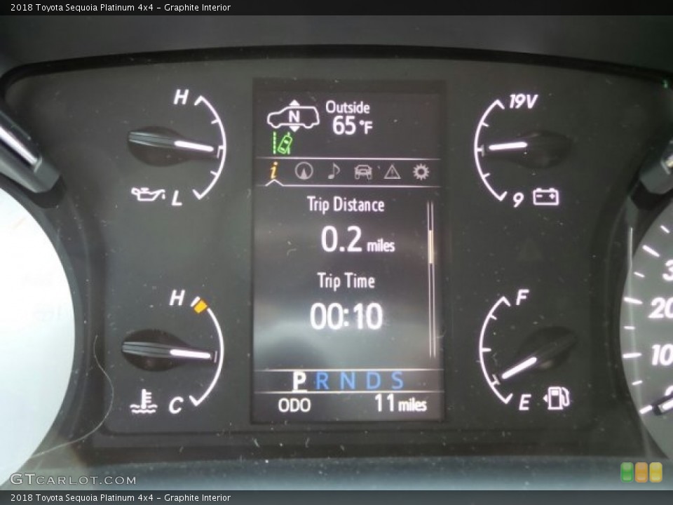 Graphite Interior Gauges for the 2018 Toyota Sequoia Platinum 4x4 #122643085
