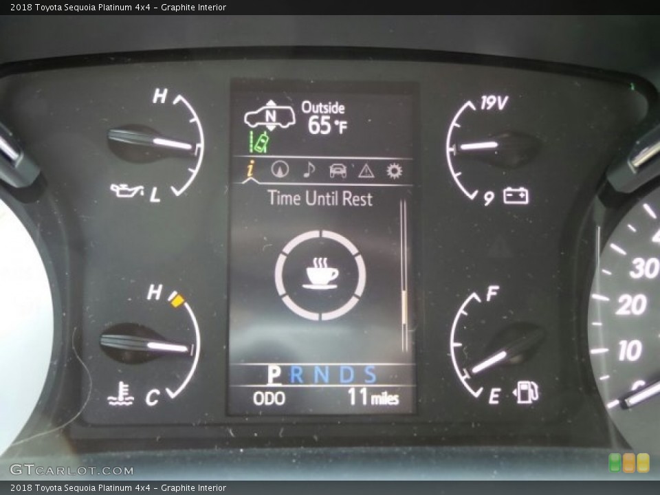 Graphite Interior Gauges for the 2018 Toyota Sequoia Platinum 4x4 #122643105