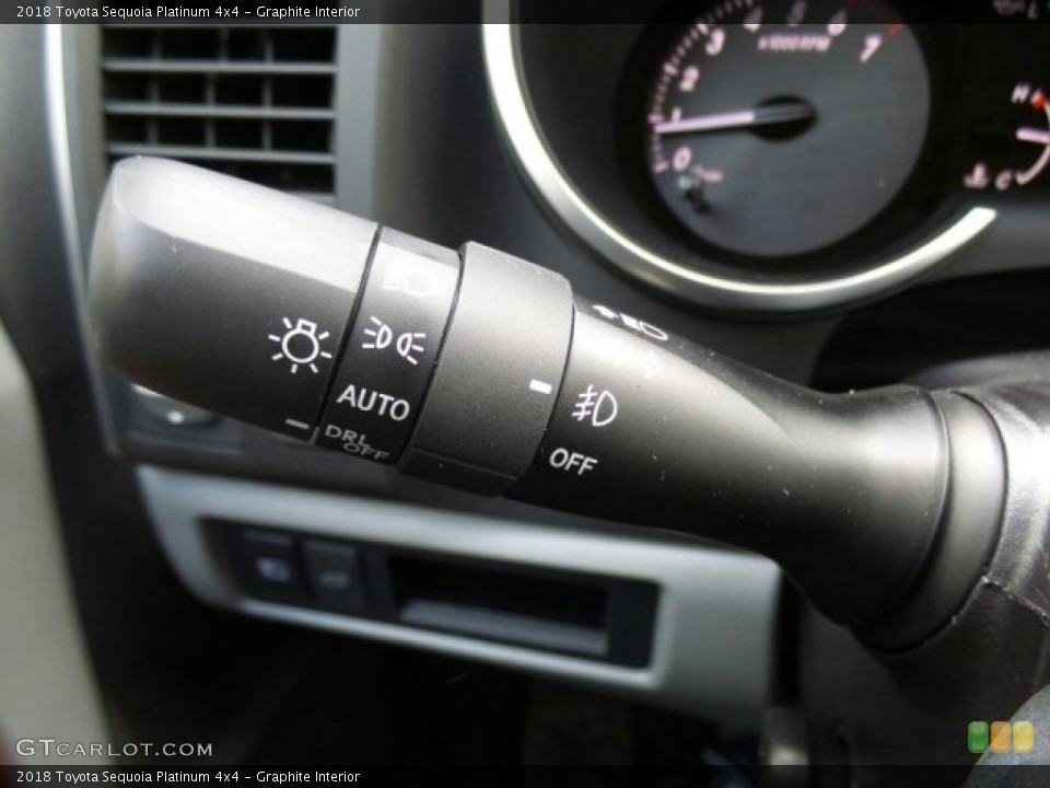 Graphite Interior Controls for the 2018 Toyota Sequoia Platinum 4x4 #122643124
