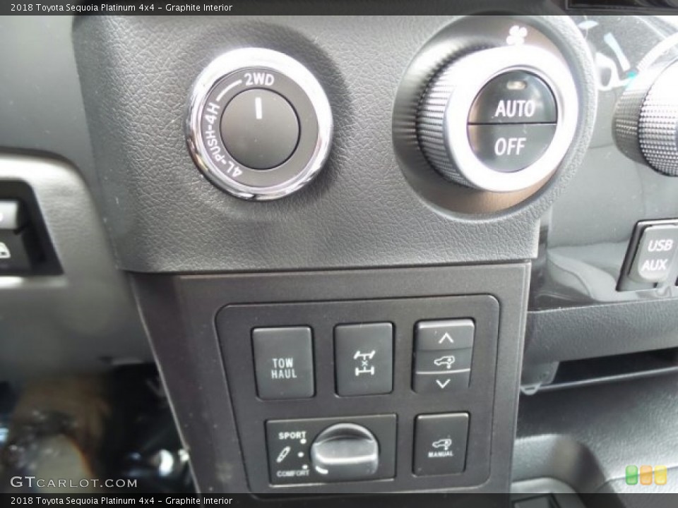 Graphite Interior Controls for the 2018 Toyota Sequoia Platinum 4x4 #122643151