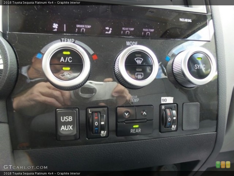 Graphite Interior Controls for the 2018 Toyota Sequoia Platinum 4x4 #122643166