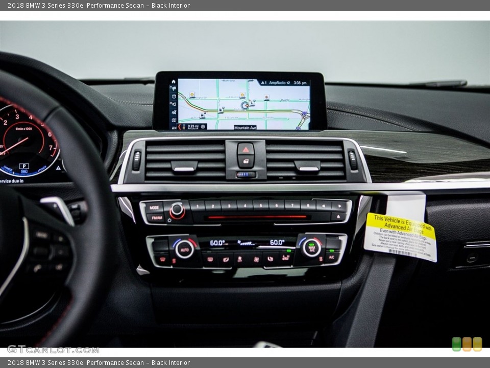 Black Interior Controls for the 2018 BMW 3 Series 330e iPerformance Sedan #122654678