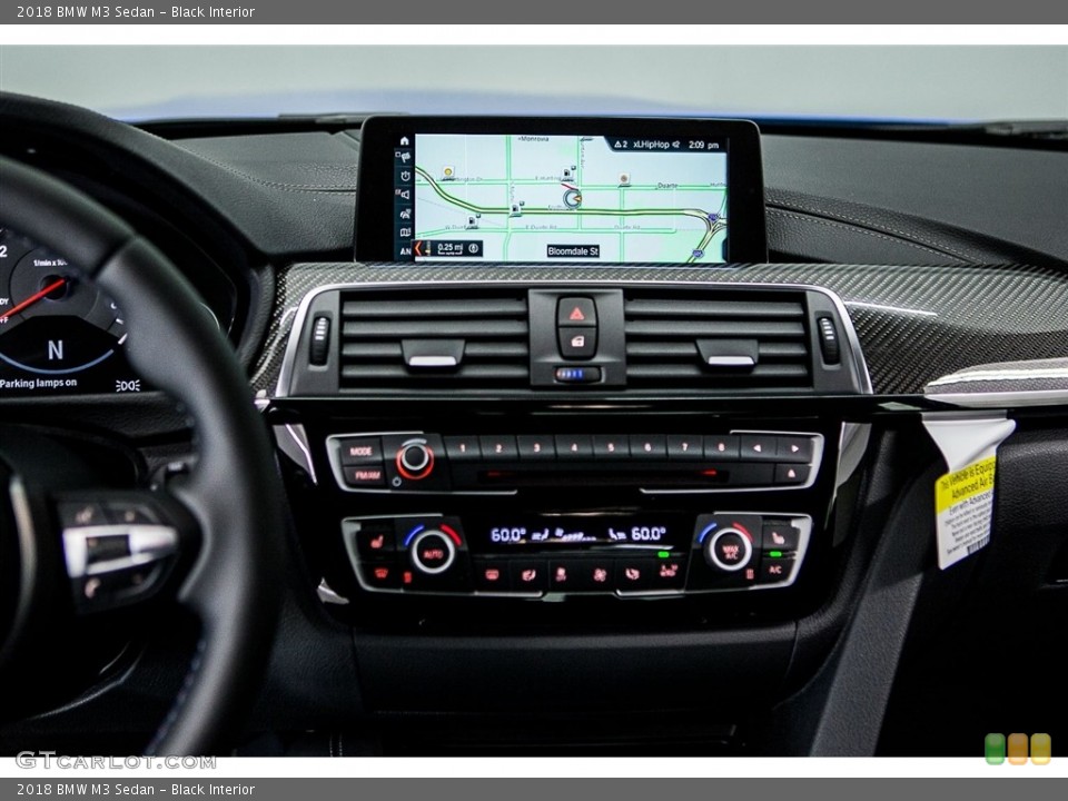 Black Interior Controls for the 2018 BMW M3 Sedan #122655440