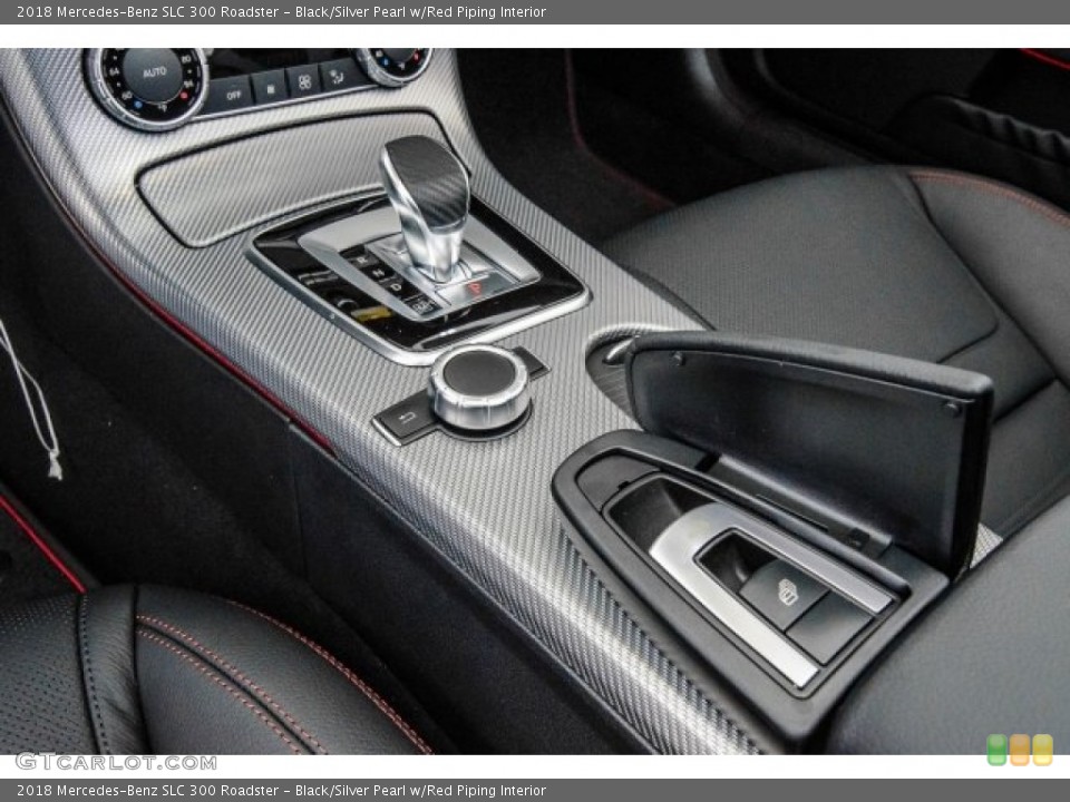 Black/Silver Pearl w/Red Piping Interior Transmission for the 2018 Mercedes-Benz SLC 300 Roadster #122656499