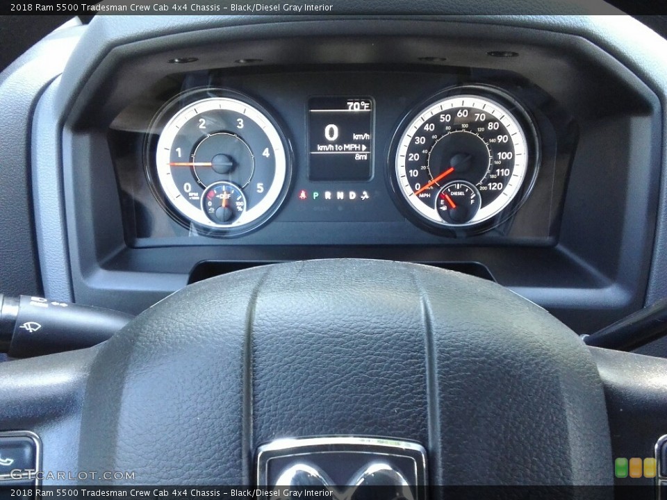 Black/Diesel Gray Interior Gauges for the 2018 Ram 5500 Tradesman Crew Cab 4x4 Chassis #122657999