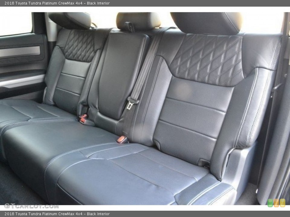 Black Interior Rear Seat for the 2018 Toyota Tundra Platinum CrewMax 4x4 #122661861