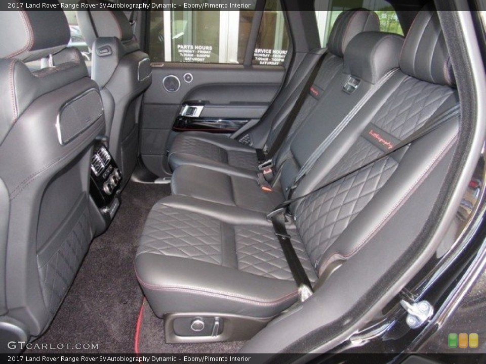 Ebony/Pimento Interior Rear Seat for the 2017 Land Rover Range Rover SVAutobiography Dynamic #122670812