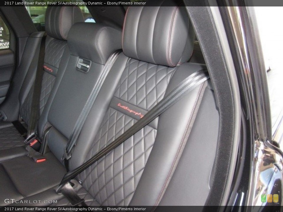 Ebony/Pimento Interior Rear Seat for the 2017 Land Rover Range Rover SVAutobiography Dynamic #122670926