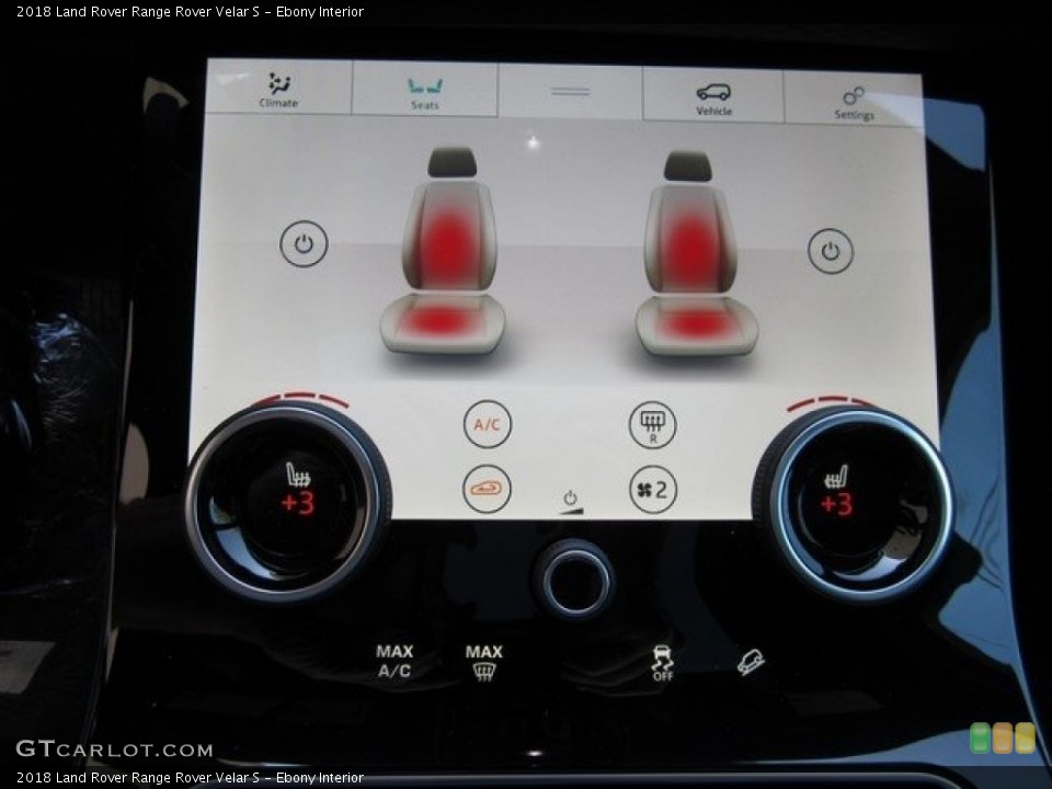 Ebony Interior Controls for the 2018 Land Rover Range Rover Velar S #122678520
