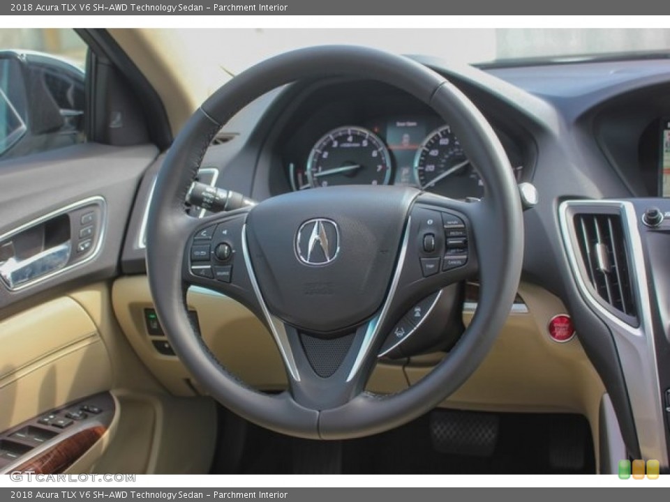 Parchment Interior Steering Wheel for the 2018 Acura TLX V6 SH-AWD Technology Sedan #122703807